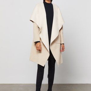 BCBG MAXAZERIA - BRINLEY HANDMADE DRAPE FRONT DROP SHOULDER COAT